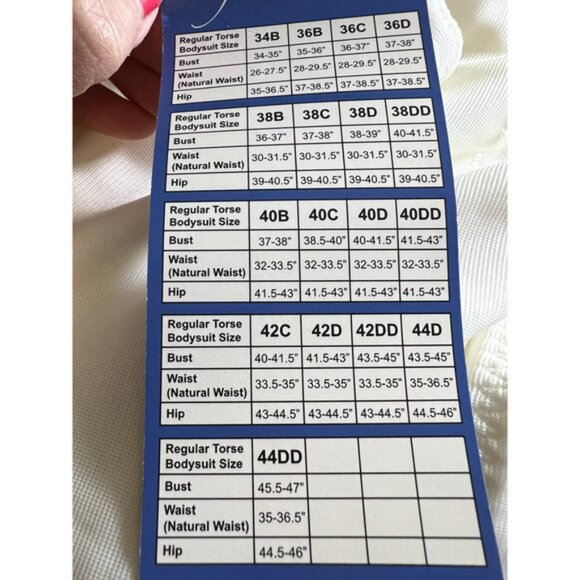 36C Long Tall Torso Shaper Shapewear White Extra Firm Control Compression NEW - Picture 4 of 15